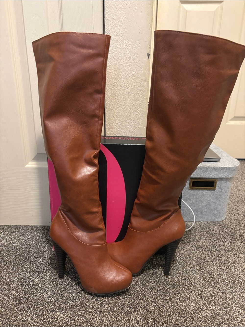 Michael Antonio Women’s Tall Brown High-Heel Boots